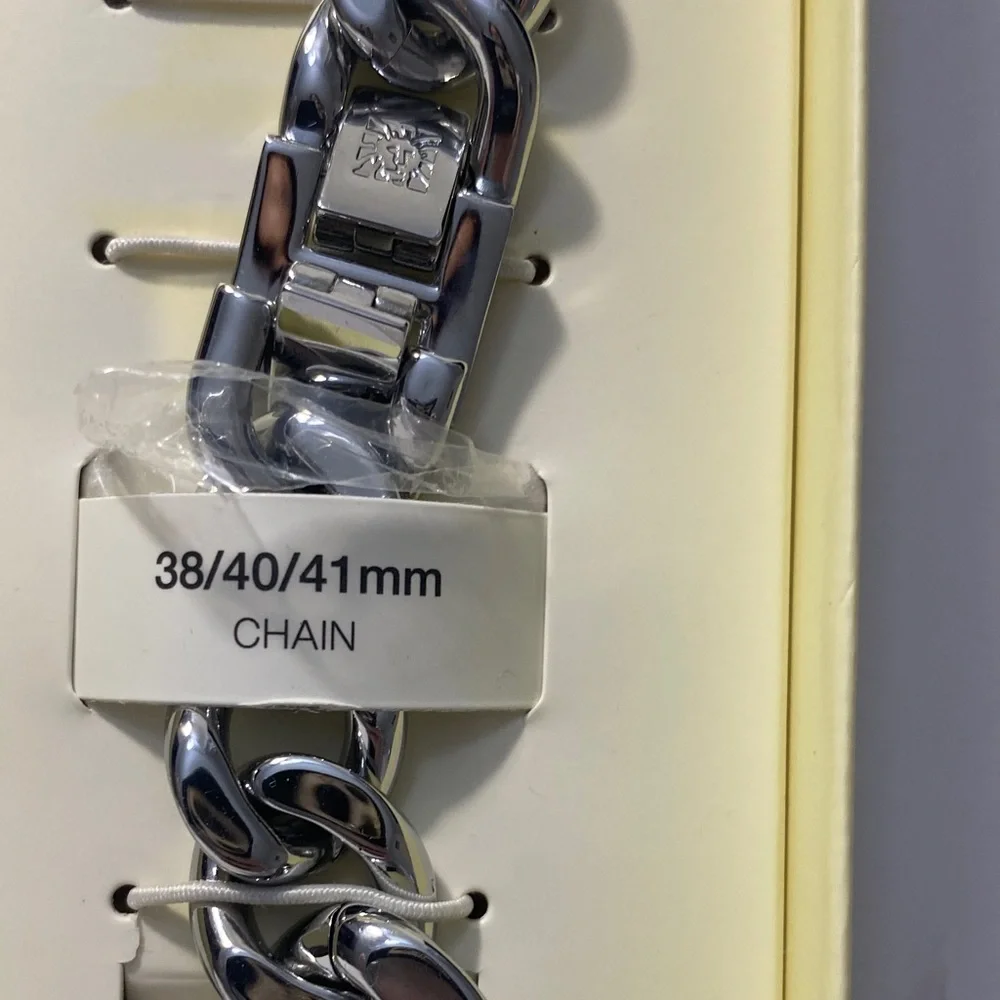 Anne Klein Silver Chain Link Bracelet Band for Apple Watch (38/40/41mm)